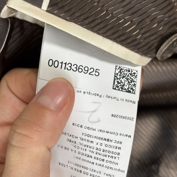 Hugo Boss Blazer Jacket Mens 44R 100% Virgin Wool Guabello Italy Super 130s Suit - Picture 15 of 16